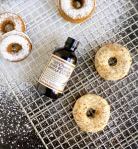 Baked Pumpkin Donuts with Cream Cheese Bourbon Maple Glaze 
