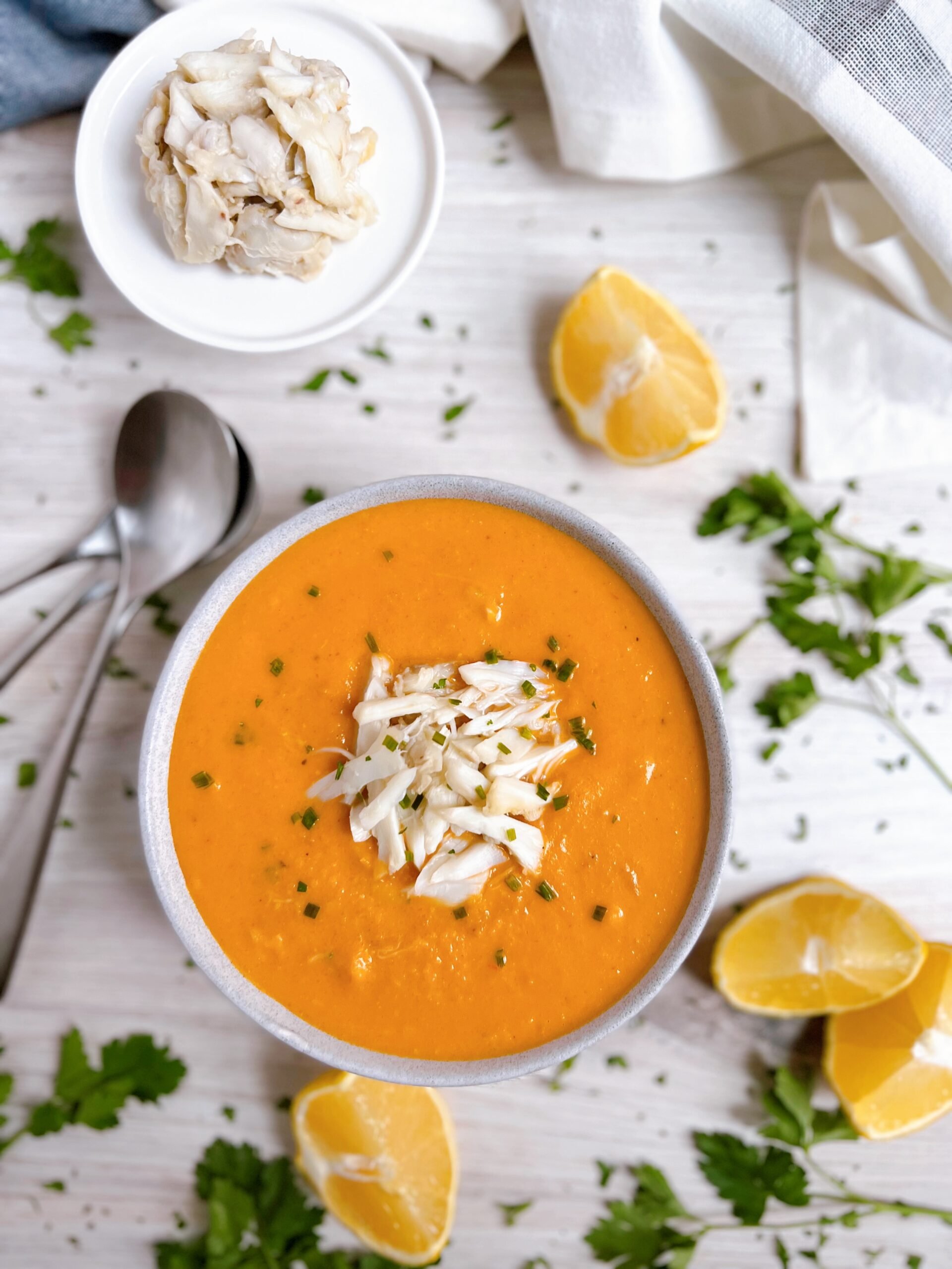 rich and creamy crab bisque